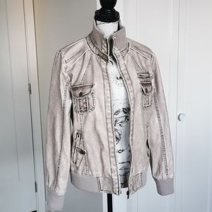 Dollhouse faux tan leather jacket